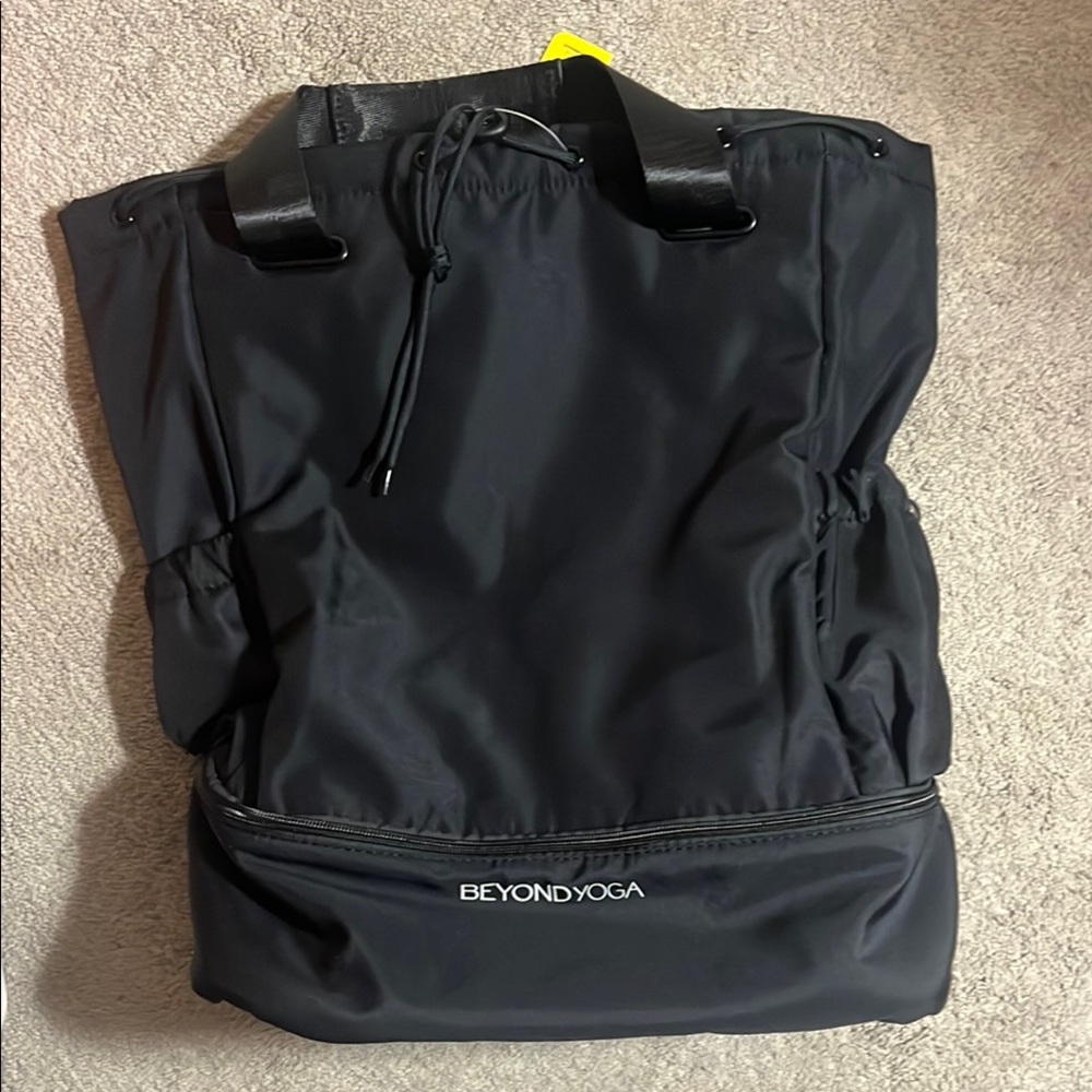 Beyond Yoga Black Duffel Bag with Durable Fabric
